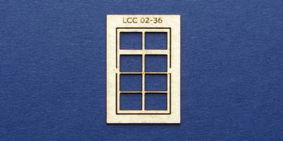 LCC 02-36 OO gauge square window with transom type 1